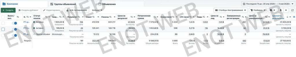 Кейс Facebook Ads — скриншот 2